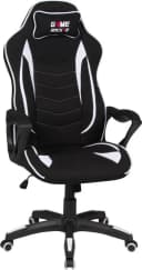 DUO COLLECTION Game-Rocker R-10 Gaming-Stuhl Schwarz/Weiß mit Nackenkissen Bild 2