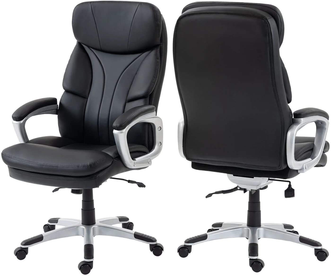 Chefsessel DUO COLLECTION Theodor XXL Schwarz Kunstleder mit Wippfunktion - Bild 2