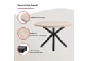 Duo Collection Damira Esstisch rund Wildeiche-Nachbildung Schwarz Bild 3