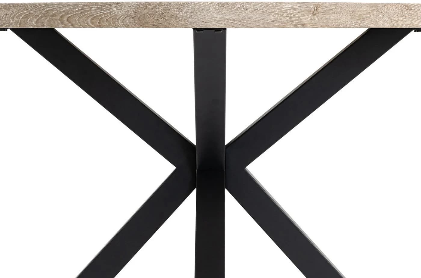 Duo Collection Damira Esstisch rund Wildeiche-Nachbildung Schwarz - Bild 4
