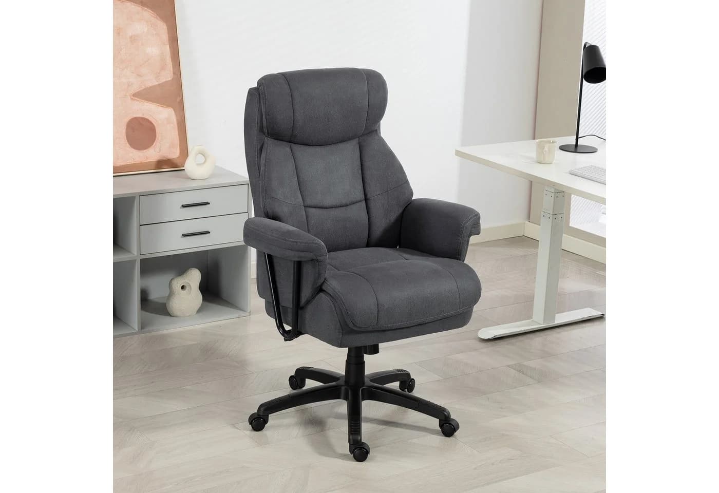 Duo Collection Chefsessel Mauro XXL Anthrazit Schwarz mit Wippfunktion