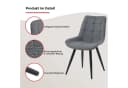 Duo Collection Esszimmerstuhl Iris 4er-Set Kieselgrau Schwarz Bild 3