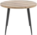Esstisch Marla Braun Schwarz MDF Metallgestell Runde Form Bild 1