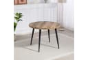 Esstisch Marla Braun Schwarz MDF Metallgestell Runde Form Bild 2