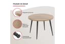 Esstisch Marla Braun Schwarz MDF Metallgestell Runde Form Bild 3