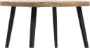 Esstisch Marla Braun Schwarz MDF Metallgestell Runde Form Bild 5
