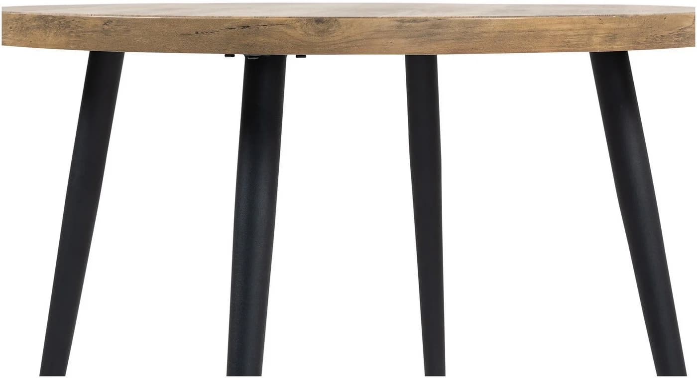 Esstisch Marla Braun Schwarz MDF Metallgestell Runde Form - Bild 5