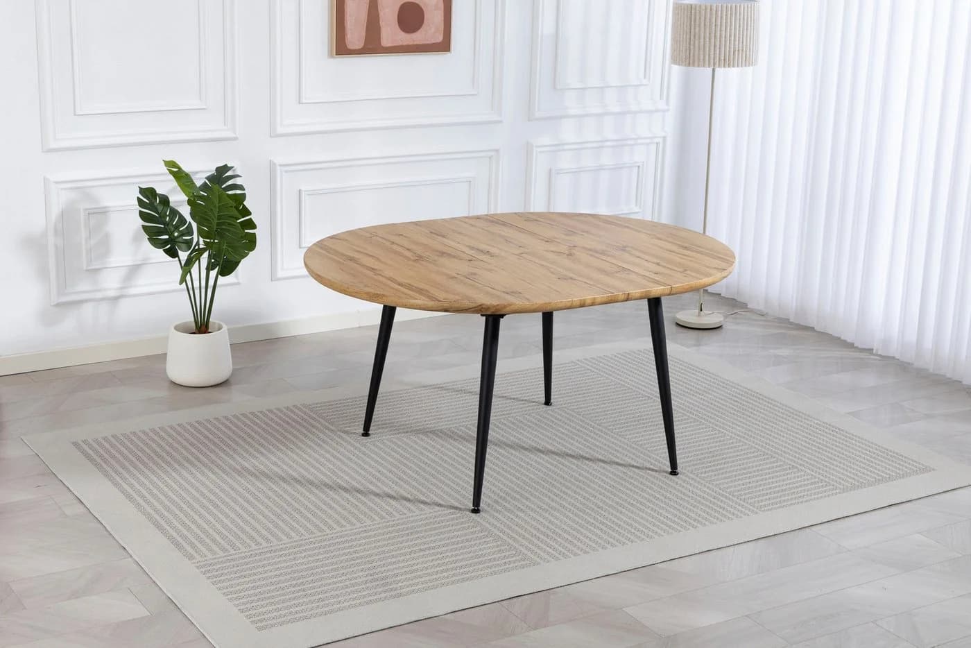 Duo Collection Esstisch Frida Ausziehbar Wildeichenoptik Metallgestell - Bild 2