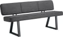 Duo Collection Tara Sitzbank mit Rückenlehne Anthrazit Schwarz Bild 1