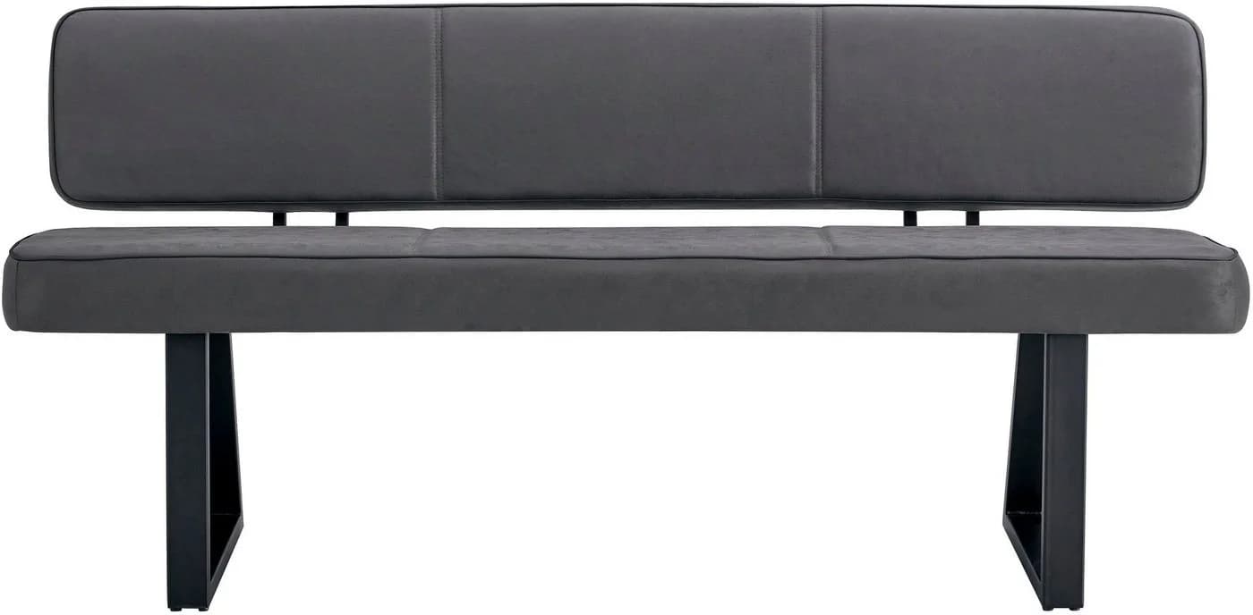 Duo Collection Tara Sitzbank mit Rückenlehne Anthrazit Schwarz - Bild 4