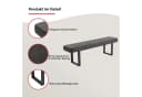 Sitzbank DUO COLLECTION Tara Bank Anthrazit Schwarz Microfaser Bild 3