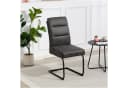 Duo Collection Esszimmerstuhl Marga Freischwinger 2er-Set Grau Microfaser Bild 2