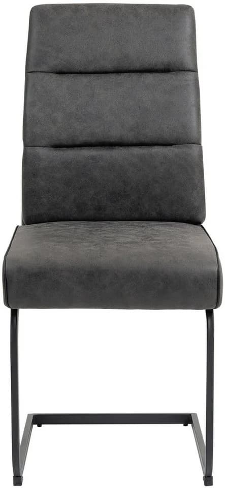 Duo Collection Esszimmerstuhl Marga Freischwinger 2er-Set Grau Microfaser - Bild 4