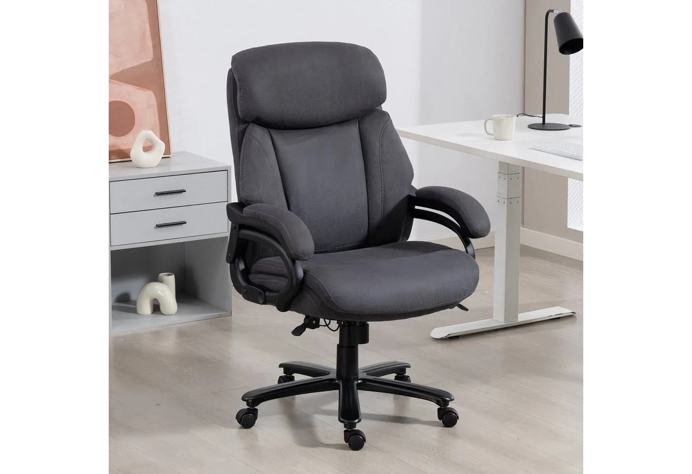 Chefsessel DUO COLLECTION Ennio Anthrazit Mikrofaser Synchronmechanik