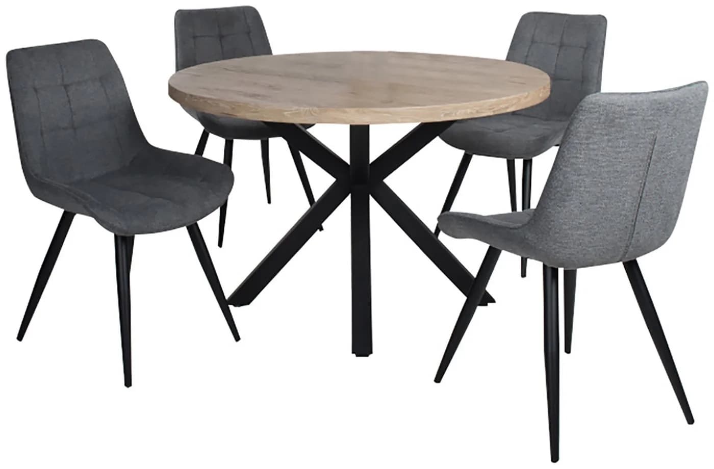 Duo Collection Essgruppe Damira & Iris 5-tlg. Grau/Schwarz