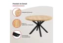 DUO COLLECTION Damira Esstisch rund Wildeiche dunkel/Schwarz Bild 3