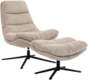 Relaxsessel DUO COLLECTION Porto Beige mit Hocker Bild 4