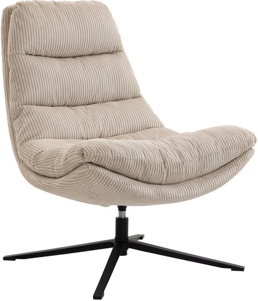 Relaxsessel DUO COLLECTION Porto Beige mit Hocker - Bild 5