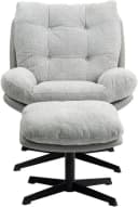 Duo Collection Relaxsessel Tolox mit Hocker Grau Taupe Bild 1