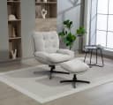 Duo Collection Relaxsessel Tolox mit Hocker Grau Taupe Bild 2