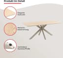 Esstisch DUO COLLECTION Tisch Livia Eiche Natur Nachbildung Cashmere Bild 3