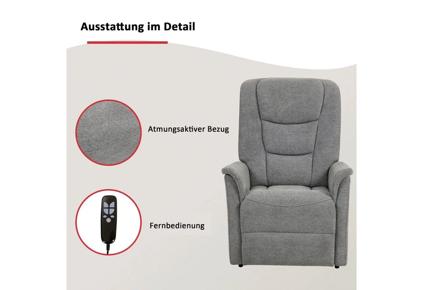 Duo Collection TV-Sessel Parma 2 Grau - Bild 4