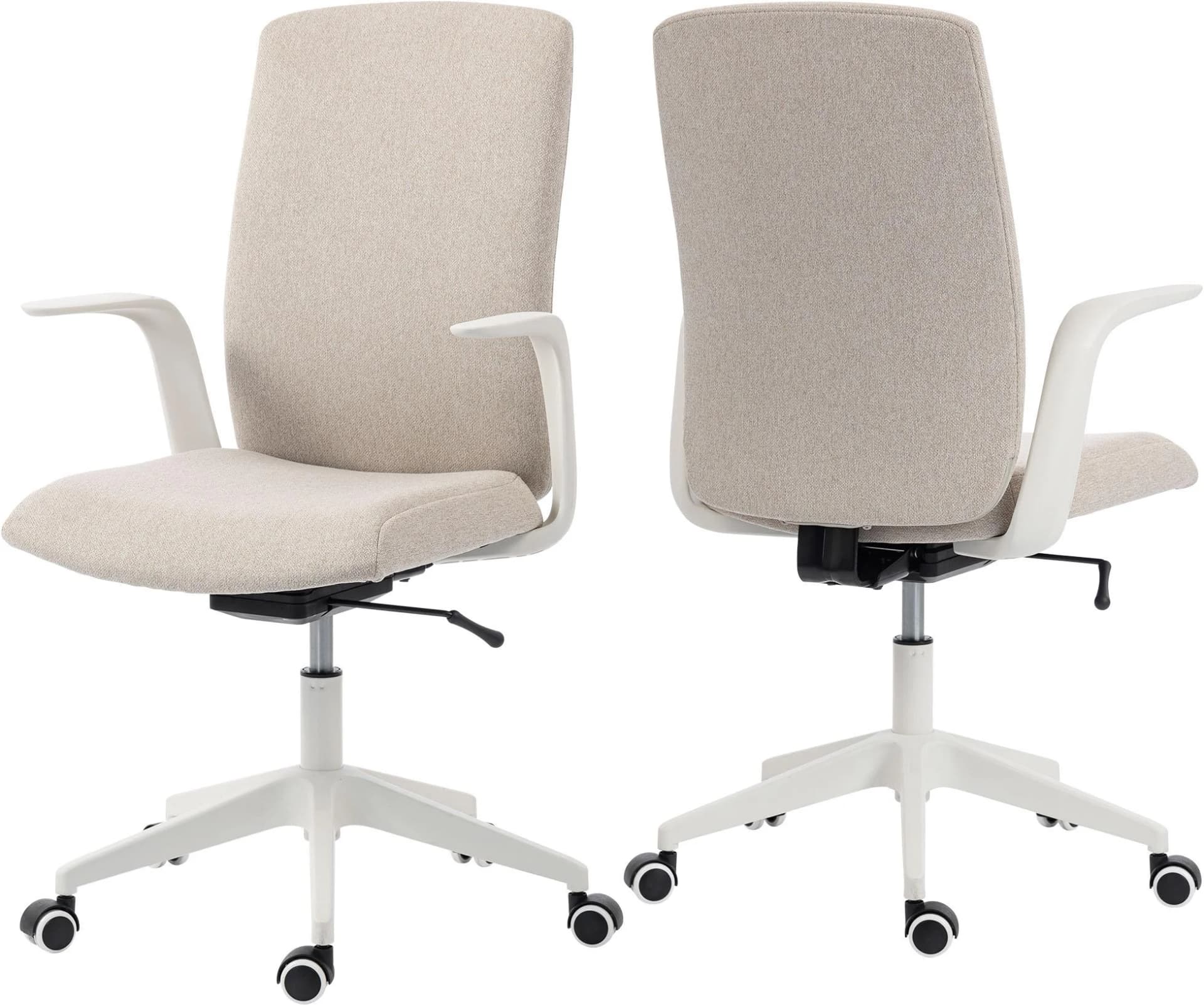 Drehstuhl DUO COLLECTION Floris sand weiß mit Synchronmechanik