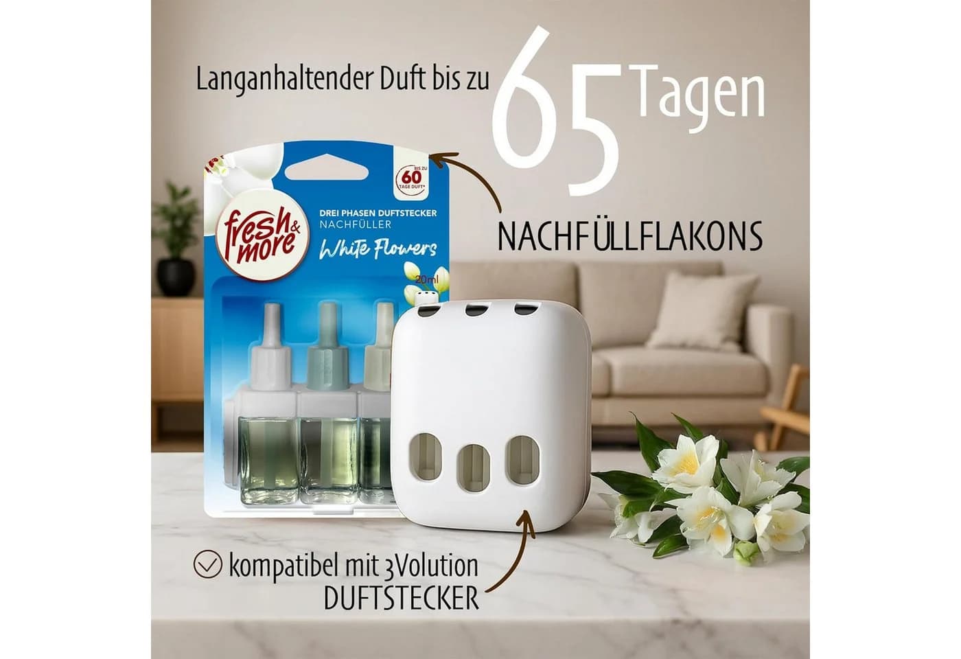 fresh & more Raumduft 3-Phasen Nachfüllflakons 6-St. Kompatibel Mit 3Volution - Bild 3