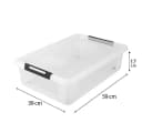HRB Unterbettbox Transparent Rollbar mit Deckel Click Bild 1