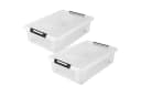 hrb Unterbettbox Transparent mit Rollen und Click-Verschluss (2 St) Bild 2