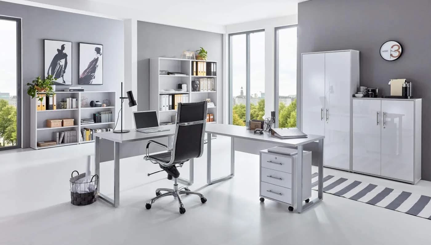 BMG Möbel Office Edition 6 Büromöbel-Set mit Winkelschreibtisch