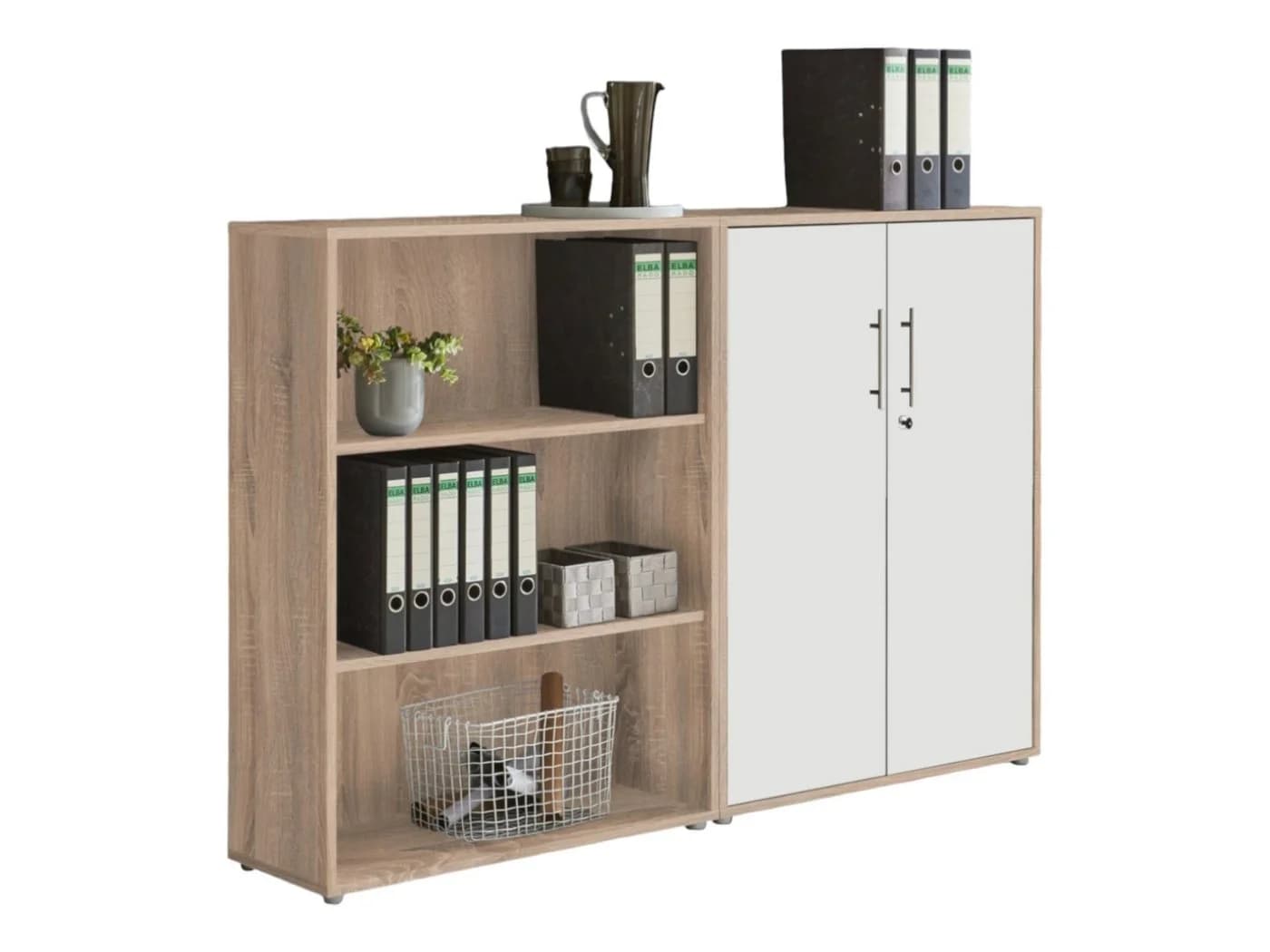 BMG Möbel Aktenschrank Office Edition Schrankwand Set 1 niedrig abschließbar - Bild 2