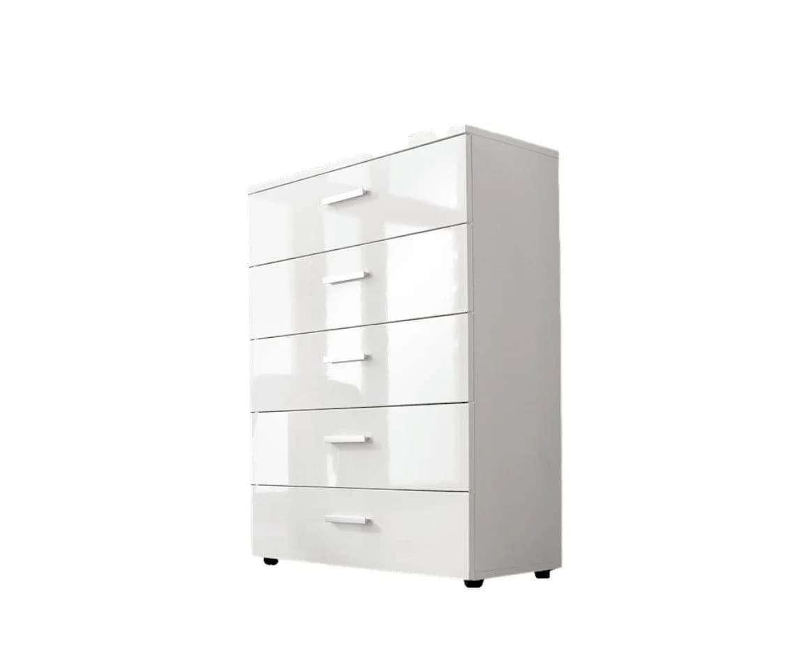 moebel-dich-auf Schubkastenkommode MALAGA 6 Weiß Hochglanz 65 cm - Bild 2