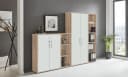 moebel-dich-auf Aktenschrank TABOR 4 4-tlg. Weiß/Braun Abschließbar Bild 1