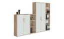 moebel-dich-auf Aktenschrank TABOR 4 4-tlg. Weiß/Braun Abschließbar Bild 2