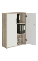 moebel-dich-auf Aktenschrank TABOR 4 4-tlg. Weiß/Braun Abschließbar Bild 4