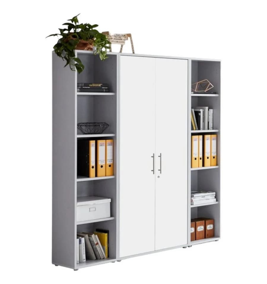 BMG Möbel Aktenschrank Office Edition 3 Set Grau/Weiss - Bild 2