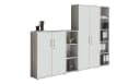 BMG Möbel Aktenschrank Office Edition 4 Set Grau/Weiss Bild 2