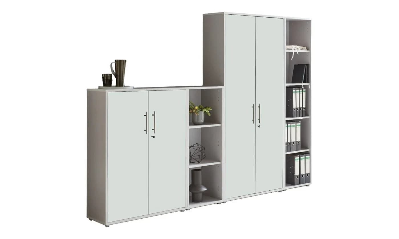 BMG Möbel Aktenschrank Office Edition 4 Set Grau/Weiss - Bild 2