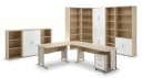 moebel-dich-auf Büromöbel-Set OFFICE LINE 220 Eiche Sonoma Weiß Bild 1