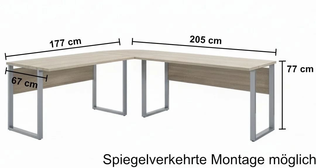 moebel-dich-auf TABOR PRO Set 1 Büromöbel-Set 7-tlg. Winkelschreibtisch - Bild 3