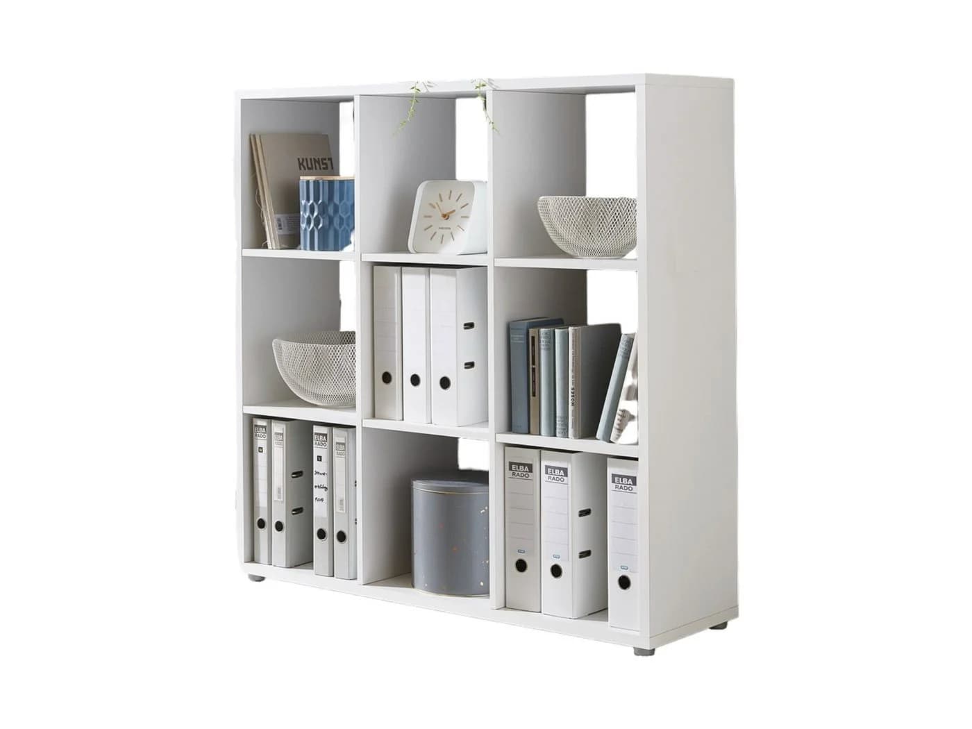 BMG Möbel Standregal NIZZA 9 Fächer Weiß Modern - Bild 2