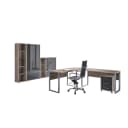 Mid.you Büro Set 4 Sonoma Eiche Anthrazit Hochglanz Holzwerkstoff Bild 2