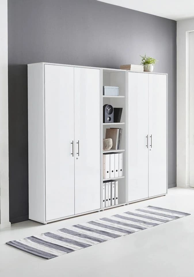 BMG Möbel Aktenschrank Office Edition 10 Set Weiß Holzwerkstoff
