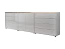 Mid.you Sideboard Mailand Set 4 Weiß Eiche Artisan Holzwerkstoff Bild 2