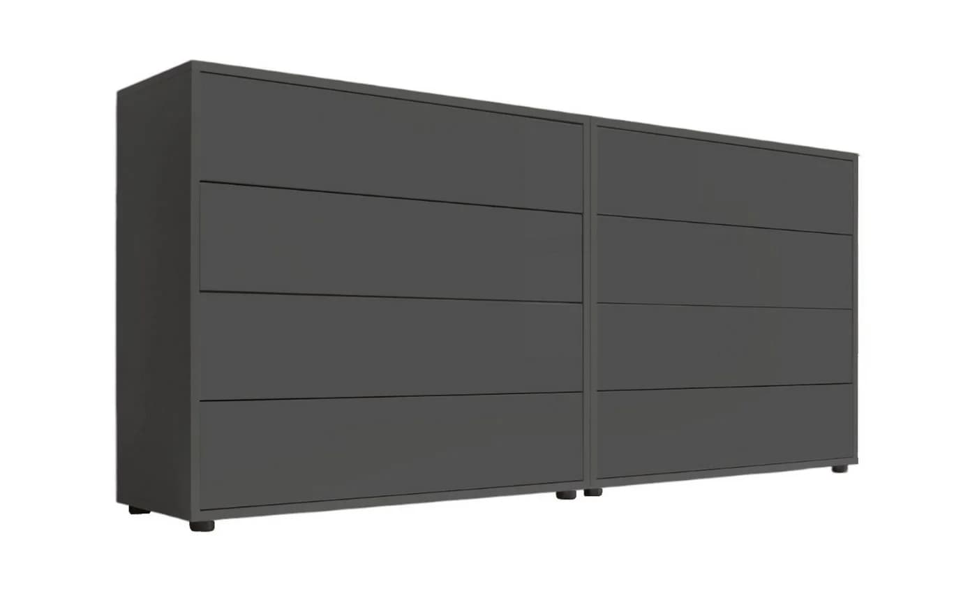 BMG Möbel Sideboard Mailand Set 1 Anthrazit Push-to-Open - Bild 2