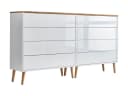 BMG Möbel Sideboard Mailand Weiß Hochglanz Push-to-Open Bild 2