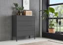 BMG Möbel Kommode Mailand 3 Schubladenkommode Sideboard Kommode Anrichte mit Push-to-Open-Funktion Bild 1