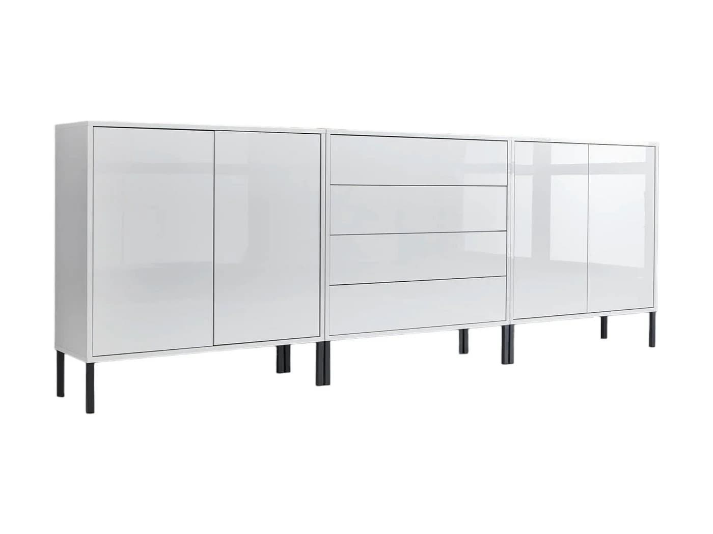 Sideboard Mailand Set 5 Weiß - Bild 2