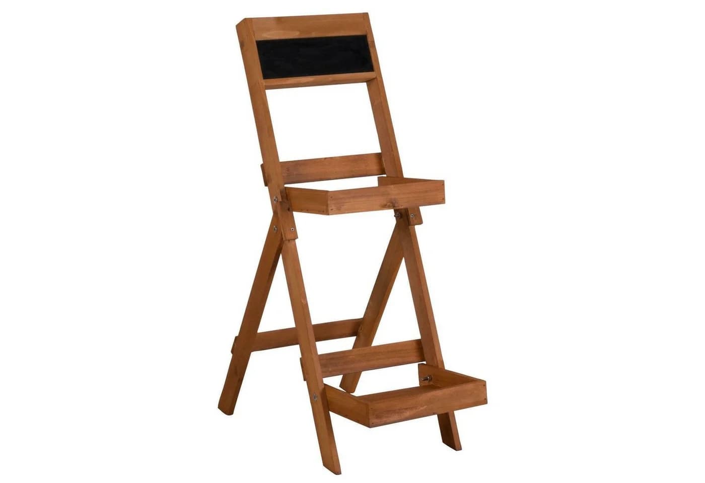 Warenhandel König Pflanzentreppe Braun Klappbar mit Kreidetafel - Bild 2